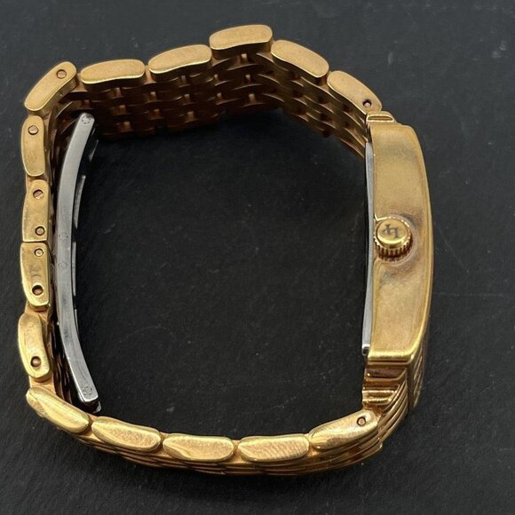 LUCIEN PICCARD ROSEGOLD SAPPHIRE ROMAN NUMERAL PINK FACE PANTHER LINK WATCH E main image 4